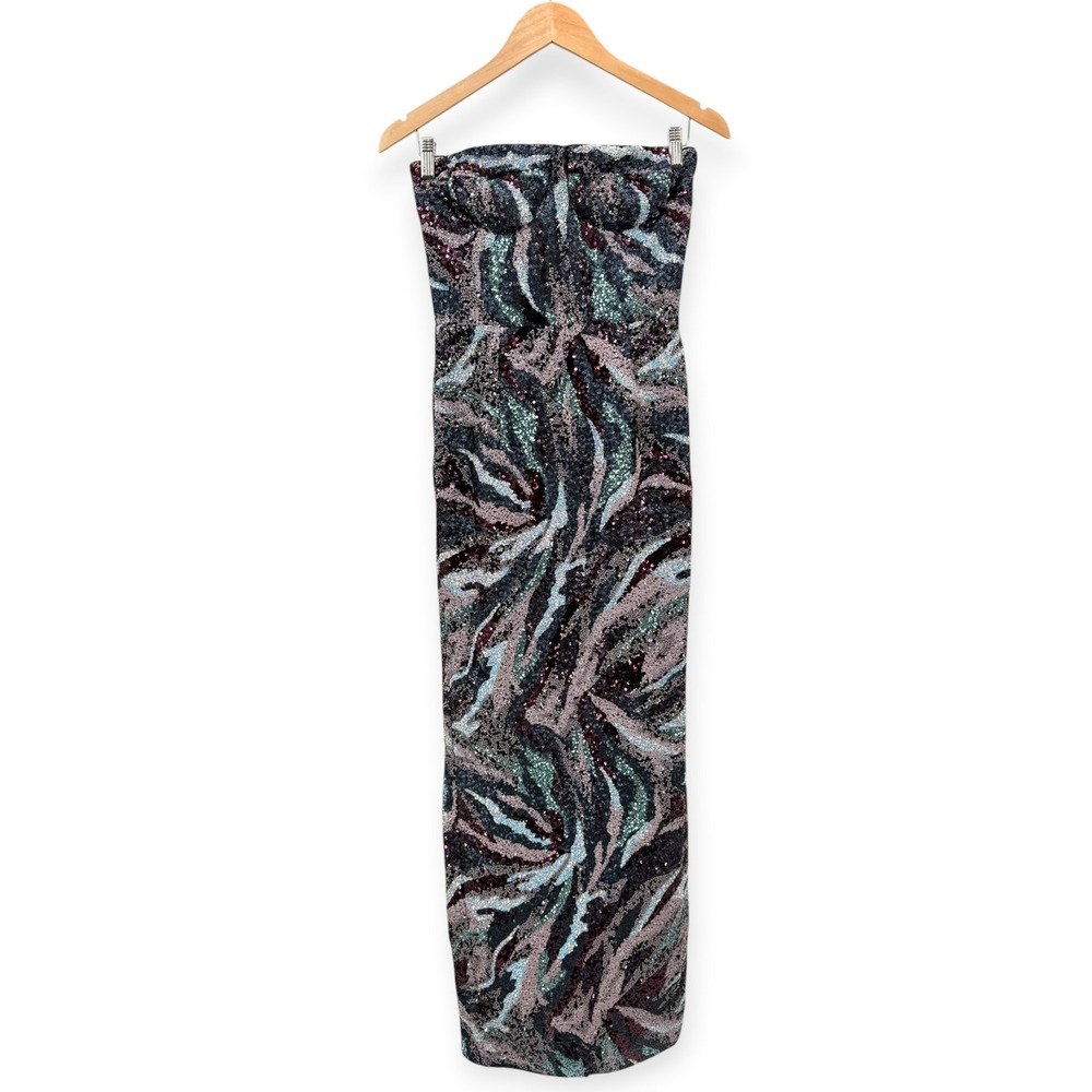 NEW Bronx and Banco Dahlia Pink Multi Strapless Maxi Dress $880 - Size Small - Picture 5 of 16